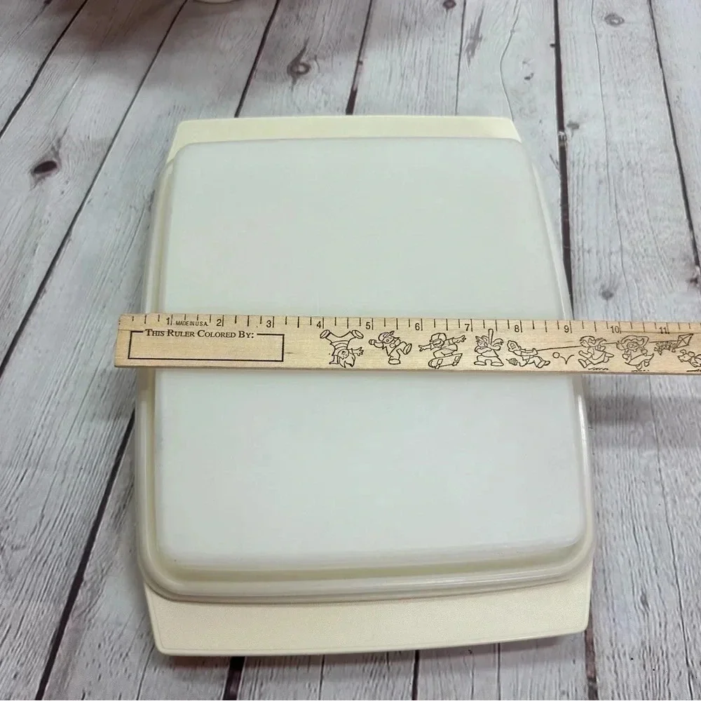 Vintage Tupperware Egg tray almond with white trays